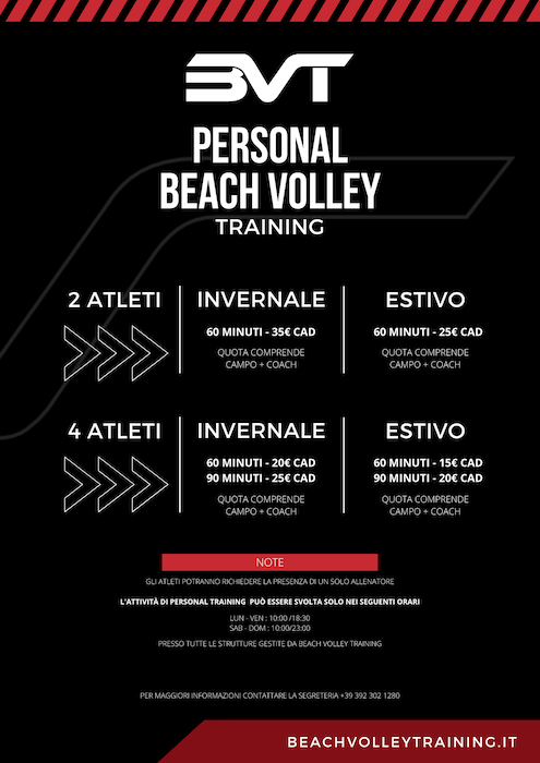 PERSONAL BEACH VOLLEY torino - allenamenti di beach volley prezzi